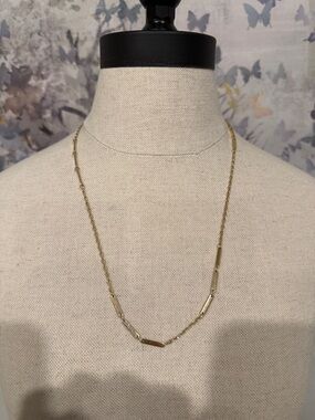 COACH Delicate Gold Bar Station Necklace - Women's Jewelry